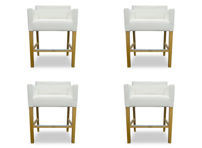4x Bar Stool Bar Stool Counter Bar Chair Set Chairs Upholstery Seat Suite